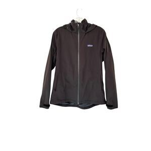Patagonia Women's Black Hooded Nylon Outdoor Gorpcore Quandary Jacket Size Small